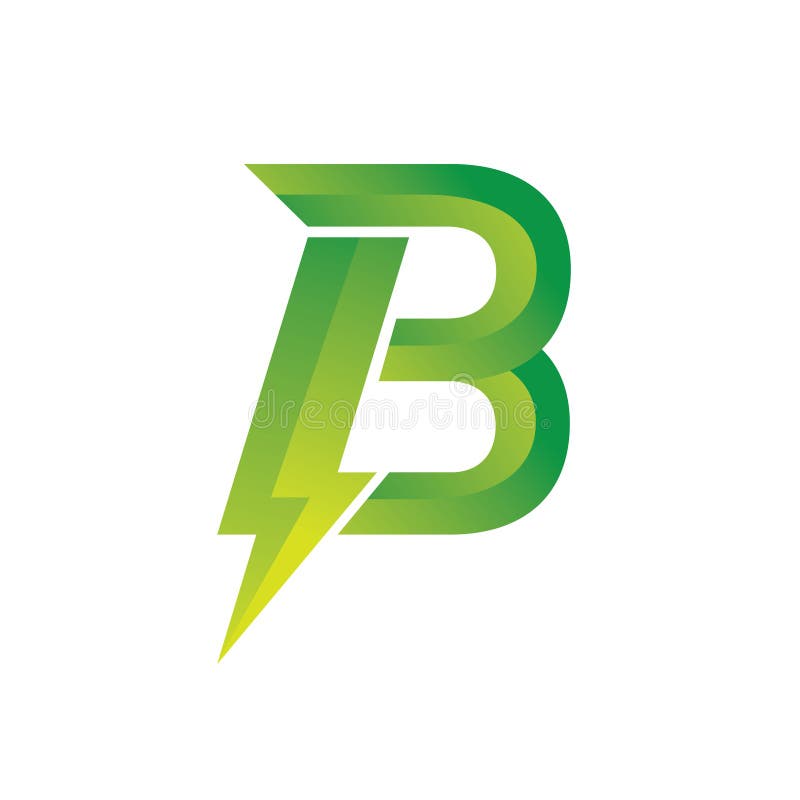 Rubber Maak het zwaar redden Eco Groene Brief B Logo Power Stock Illustratie - Illustration of bloem,  hetzij: 114749605