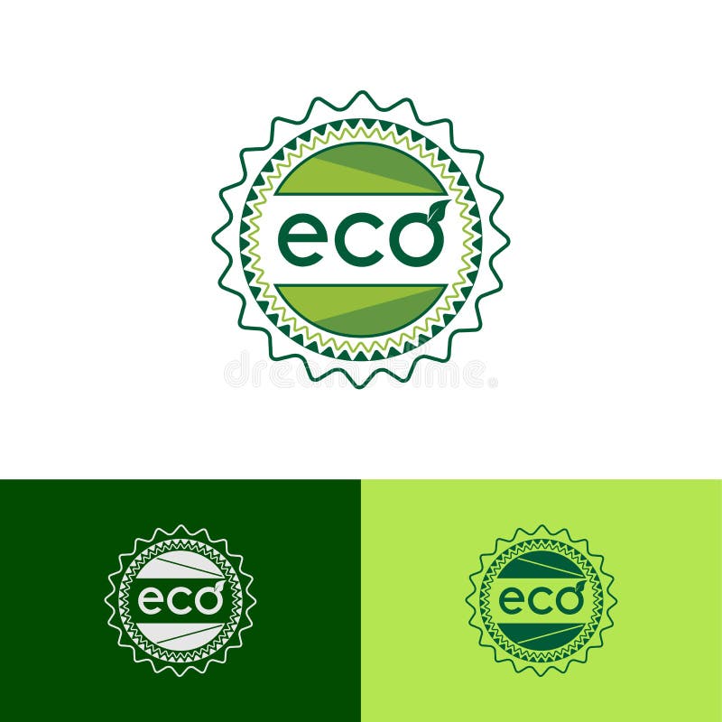 Eco Groene zon Logo Design Template - Vector vector illustratie Eco Groene zon Logo Design Template - Vector vector illustratie