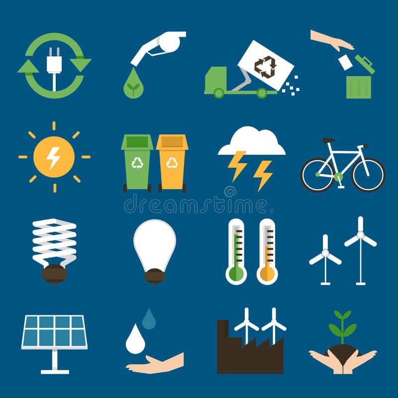 Eco icons set II stock illustration Eco icons set II stock illustration