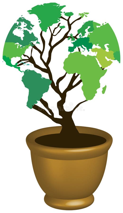 eco mapy drzewa świat royalty ilustracja eco mapy drzewa świat royalty ilustracja