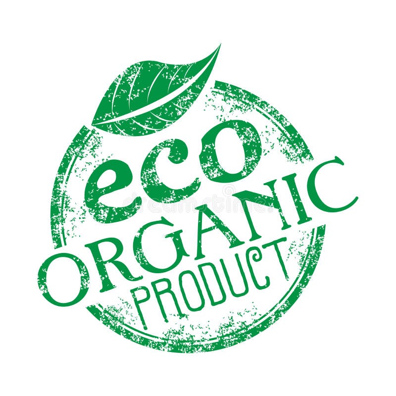 Eco produktu organicznie pieczątka ilustracja wektor Eco produktu organicznie pieczątka ilustracja wektor
