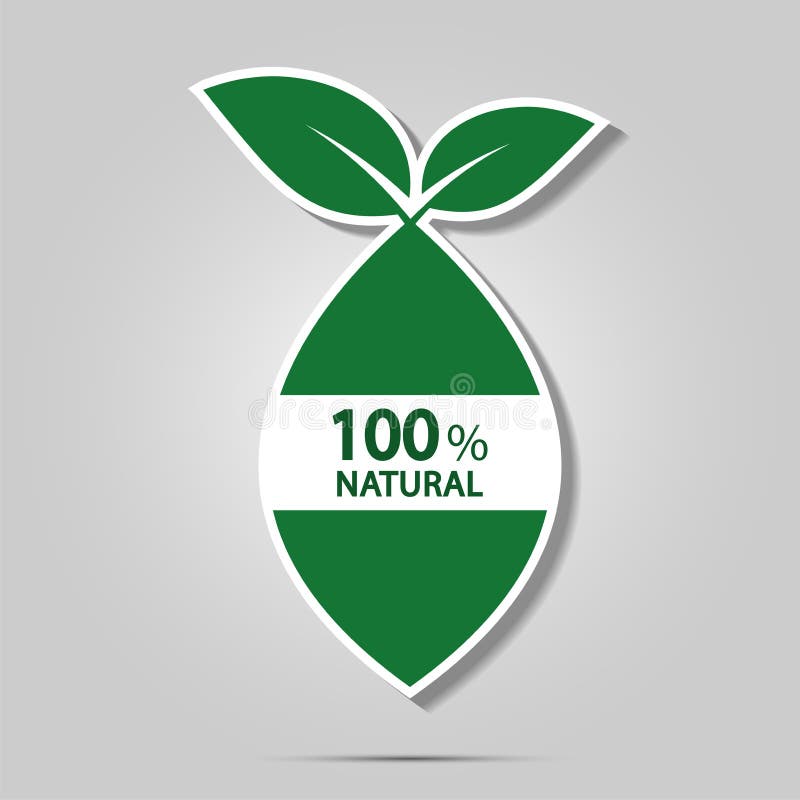 Eco si inverdisce il concetto di energia, un'etichetta naturale di 100 per cento Illustrazione di vettore illustrazione di stock Eco si inverdisce il concetto di energia, un'etichetta naturale di 100 per cento Illustrazione di vettore illustrazione di stock