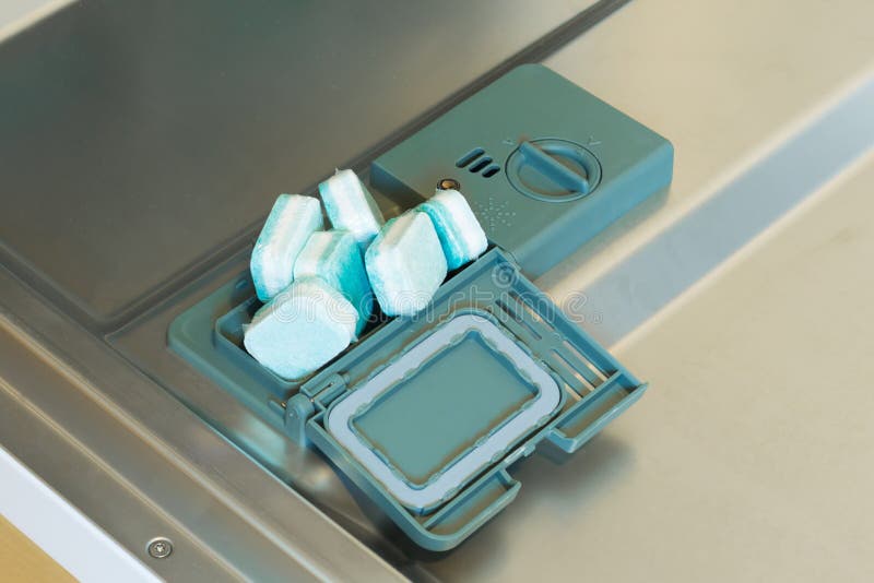 Eco Tablets Detergent for Dishwasher. Disposable Tablets in Plastic