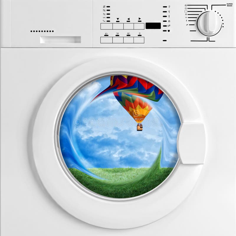 Eco washing machine royalty free illustration