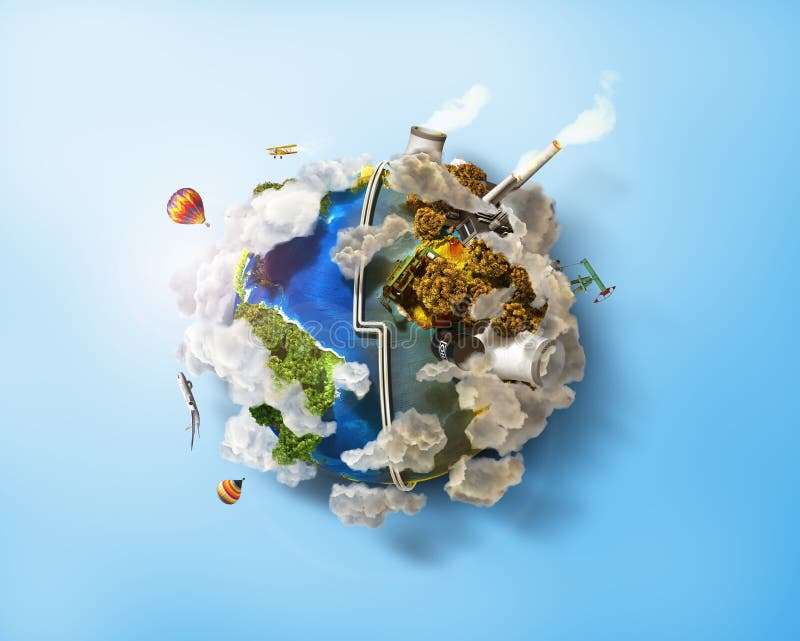 Eco Życzliwy, zielony energetyczny pojęcie ilustracja wektor
