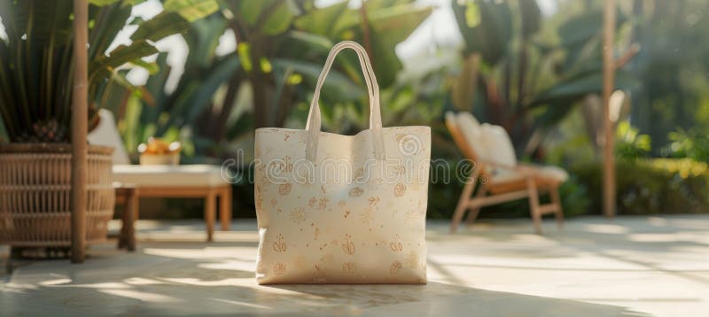 EcoFriendly Tote Bag Design in Soft Pastel Colors for Outdoor Sustainability and Style obraz stock