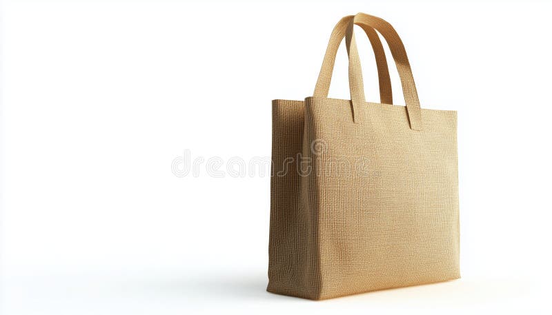 EcoFriendly Tote Bag Mockup Oferuje Torbę Zakupową Stworzoną Z Recyklingu Hesjańskiego Sack I Blank obrazy stock