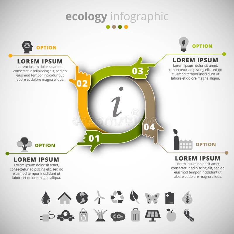Ecologia infographic ilustração stock Ecologia infographic ilustração stock
