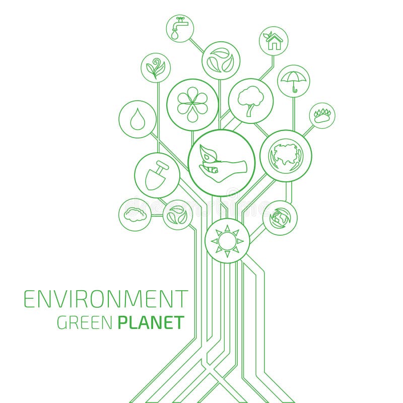 Ecologia infographic Ambiente, pianeta verde illustrazione di stock Ecologia infographic Ambiente, pianeta verde illustrazione di stock