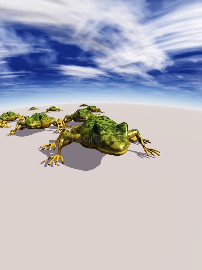 Ecological abstract with frogs