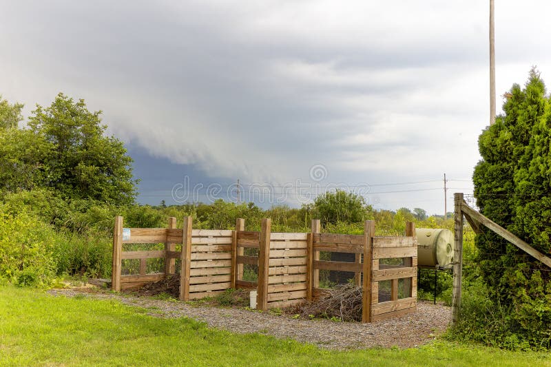 Ecological composting of organic waste royalty free stock photos