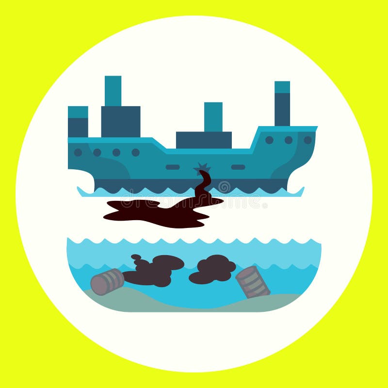 Ecological problems environmental oil pollution of water earth air deforestation destruction of animals mills factories stock illustration Ecological problems environmental oil pollution of water earth air deforestation destruction of animals mills factories stock illustration