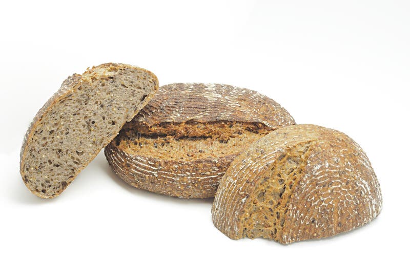 Ecological Wheat and Rye Bread with Sesame Seeds, Flax and Sunflower