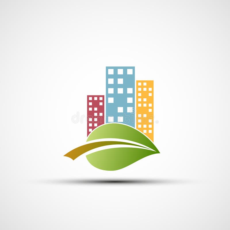Ecologische onroerende goederen stock illustratie Ecologische onroerende goederen stock illustratie