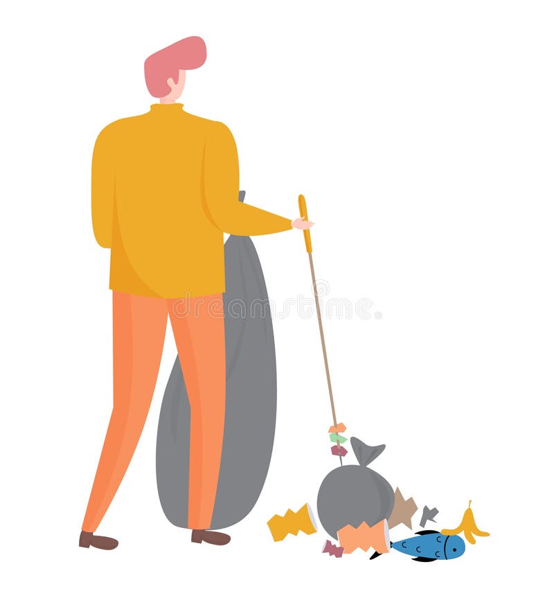 Ecology Concept of Clean Earth Environment, flat design vector illustration, for graphic and web design stock illustration