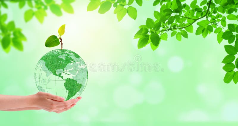 Hand Holding Green Planet Earth Globe with Green Trees in Background. Stock  Photo - Image of ball, holding: 160710620