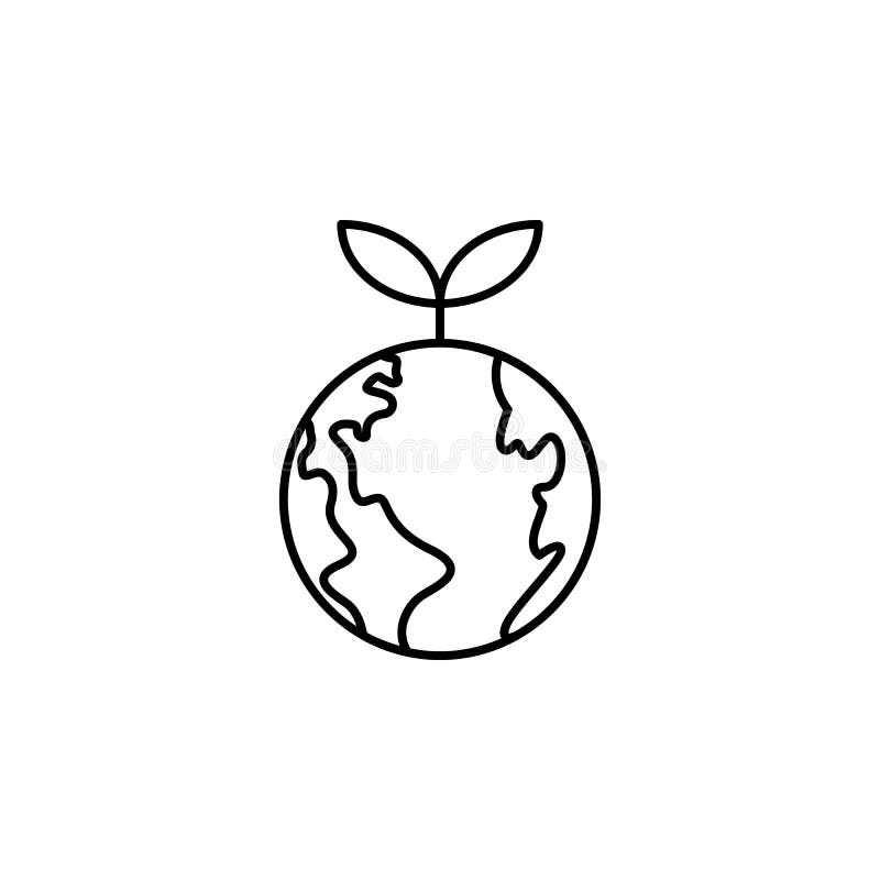 生态,地球日,芽,绿地图标 “母地日元素”图标 用于网站设计和开发的细线图标 向量例证 生态,地球日,芽,绿地图标 “母地日元素”图标 用于网站设计和开发的细线图标 向量例证