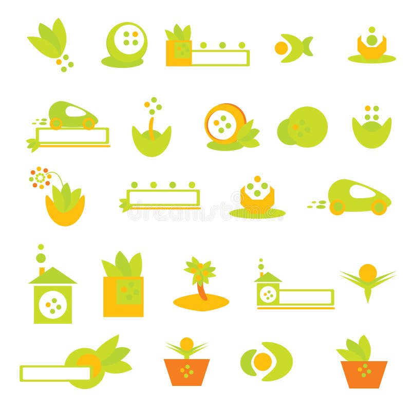Ecology logo and icons – vector vector illustration