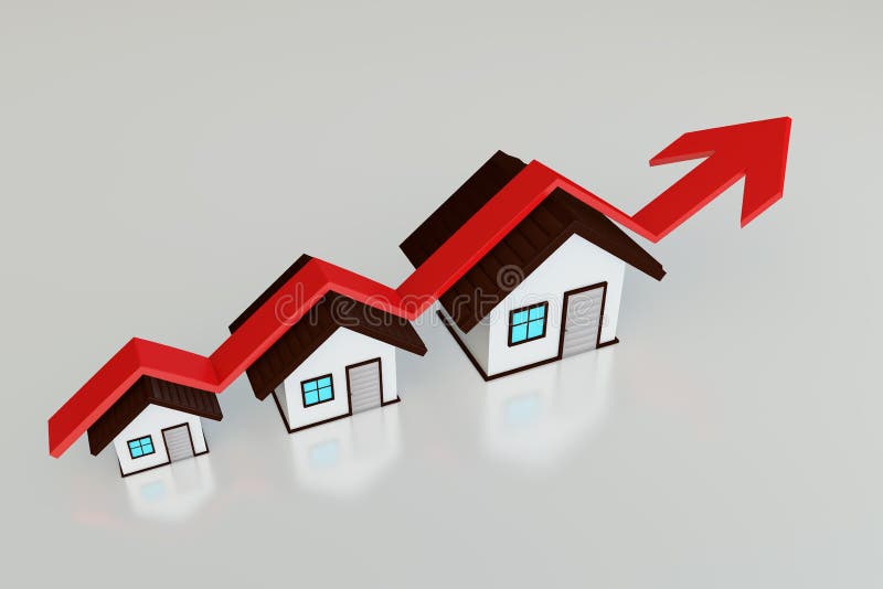 Economía Inmobiliaria, Aumento Del Precio De La Vivienda, Mejora Del  Mercado De Valores, éxito De Carrera Stock de ilustración - Ilustración de  inversiones, aprecie: 179955967