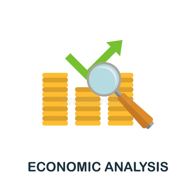 Economic Analysis icon. Simple element from economic collection. Creative Economic Analysis icon for web design, templates royalty free illustration
