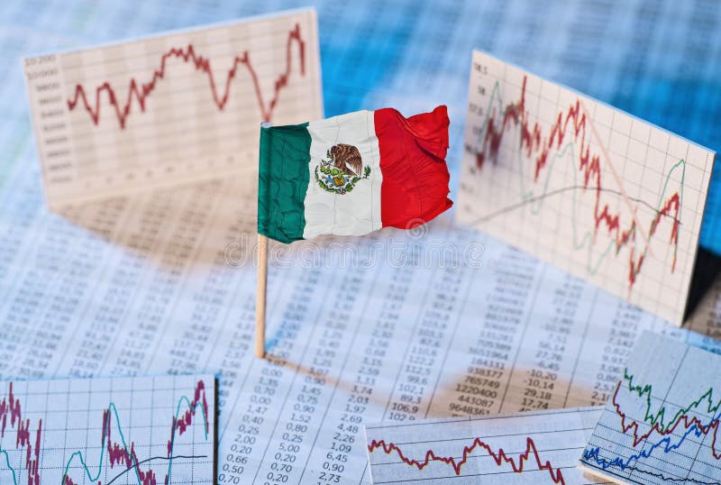 Economic Development in Mexico Stock Image - Image of finance, flag