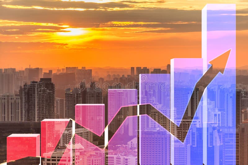 Economic Growth Concept with Charts Stock Illustration Illustration of line, economy 172208749