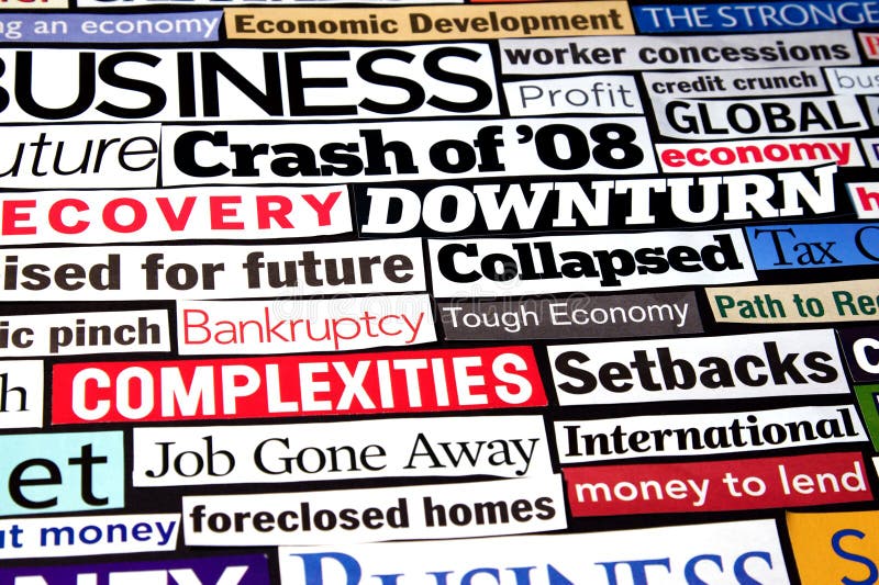 Economic Headlines royalty free stock images