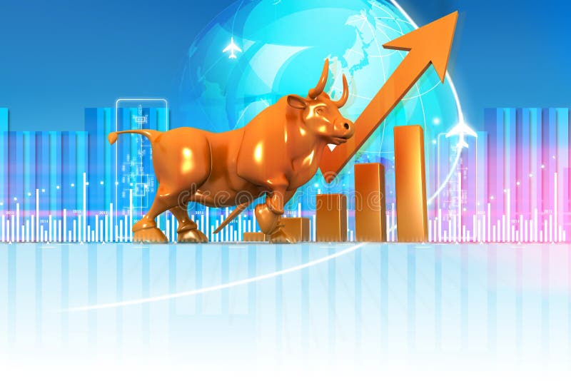 Economische effectenbeursgrafiek stock illustratie Economische effectenbeursgrafiek stock illustratie