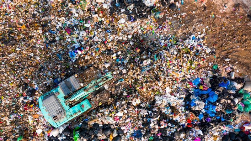 Ecosystem and Healthy Environment Concepts and Background, Garbage Pile in  Trash Dump or Landfill, Aerial View Garbage Trucks Stock Image - Image of  ecology, heap: 173601871