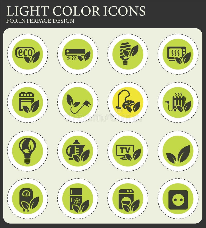 Eco vector icons for web and user interface design. Eco vector icons for web and user interface design