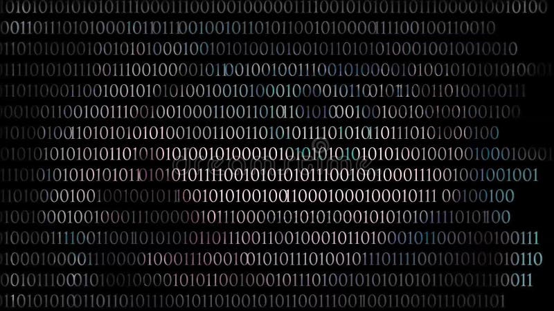 Ecran cu ochi din cod binar stock illustration