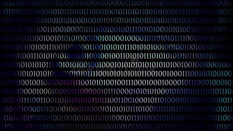 Ecran cu ochi din cod binar stock illustration