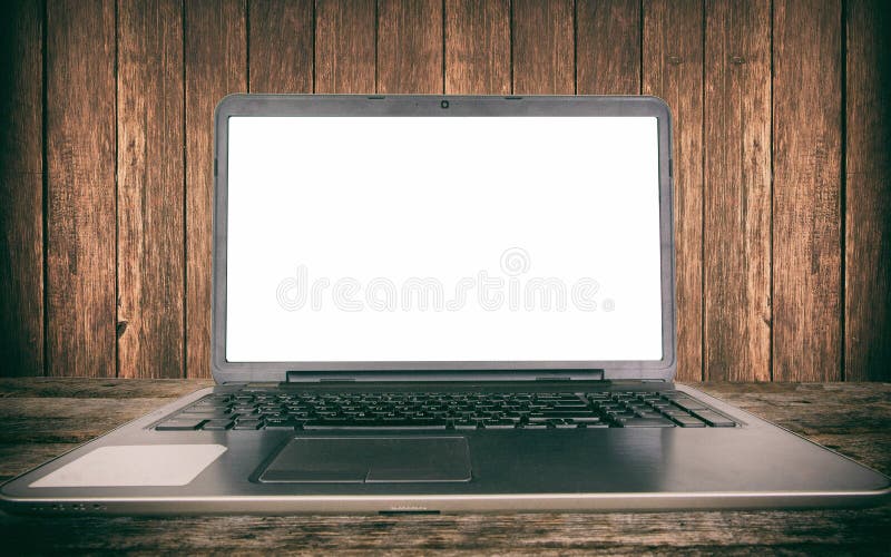 Ecran gol alb pentru laptop vector illustration