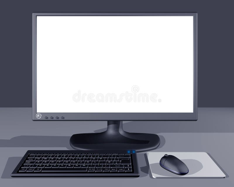 Ecran gol pe un computer desktop royalty free illustration