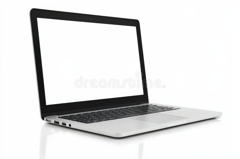 Ecran notebook gol pe fundal alb royalty free illustration