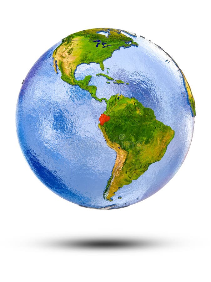 Ecuador op bol vector illustratie