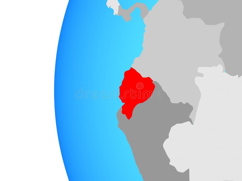 Ecuador op bol stock illustratie