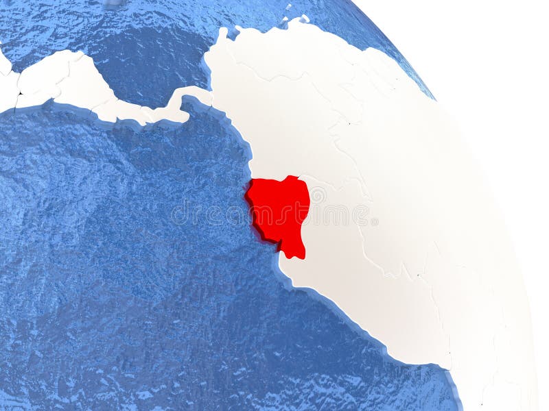 Ecuador op elegante bol royalty-vrije illustratie