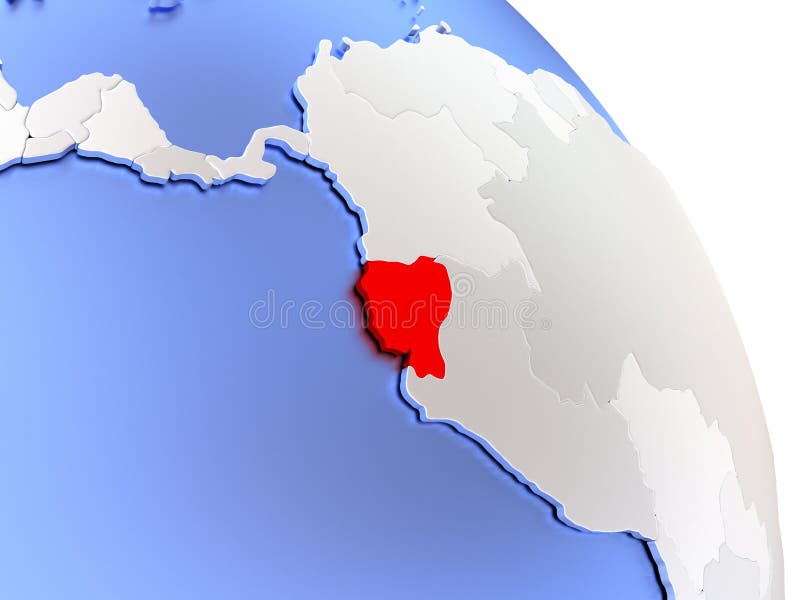 Ecuador op elegante bol royalty-vrije illustratie