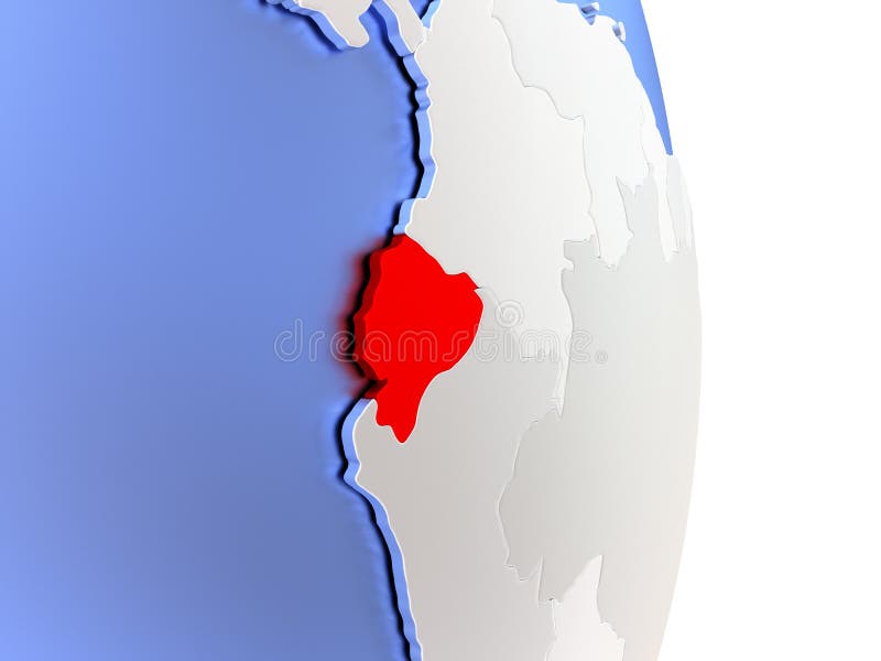 Ecuador op elegante moderne 3D bol vector illustratie