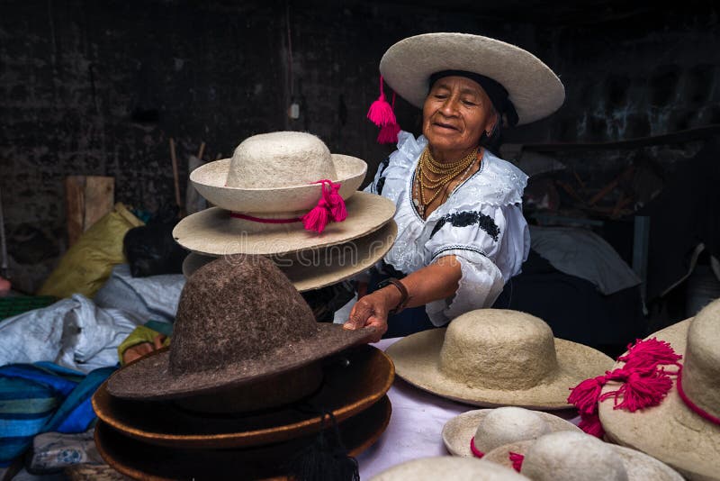 Ecuadorian hat maker editorial stock image. Image of manufacture - 98534564