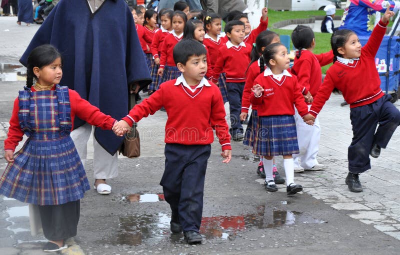 Ecuadorian School Children stock photos