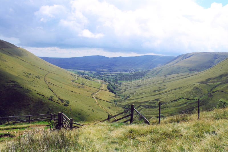 Edale Valley Lit Up by the Sun Stock Photo Image of mountain, europe