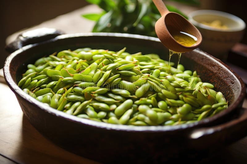 Edamame Being Served As a Side Dish Stock Photo Image of vegetarian