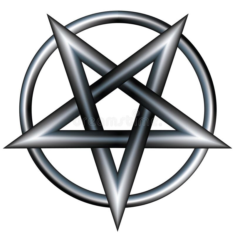 Edelstahl Pentagram vektor abbildung Edelstahl Pentagram vektor abbildung