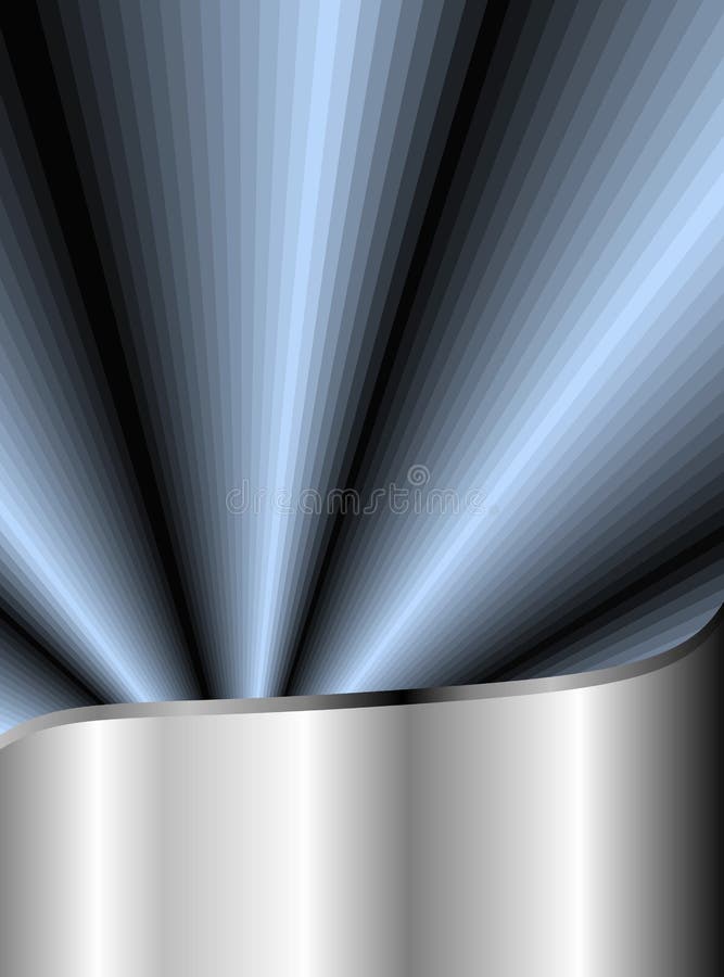 Edelstahl und leuchtendes Blau lizenzfreie abbildung