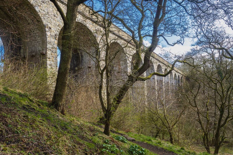 01.04.2022 Kirkby stephen, Cumbria, Uk. Podgill Viaduct is a listed Grade II structure about one and half miles east of Kirkby Stephen East Station. 01.04.2022 Kirkby stephen, Cumbria, Uk. Podgill Viaduct is a listed Grade II structure about one and half miles east of Kirkby Stephen East Station