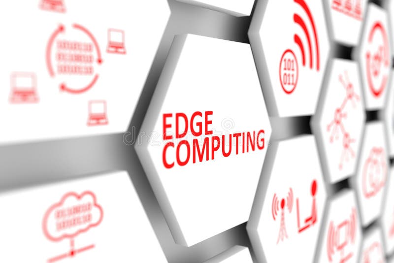 EDGE COMPUTING concept stock illustration