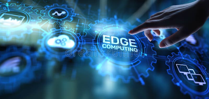 Edge Computing Concept: Enhancing Data Processing at the Network Edge stock image