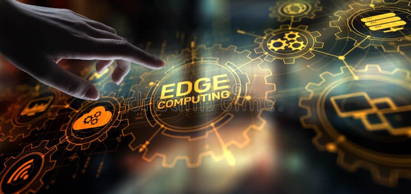 Edge Computing Concept: Enhancing Data Processing at the Network Edge stock photos